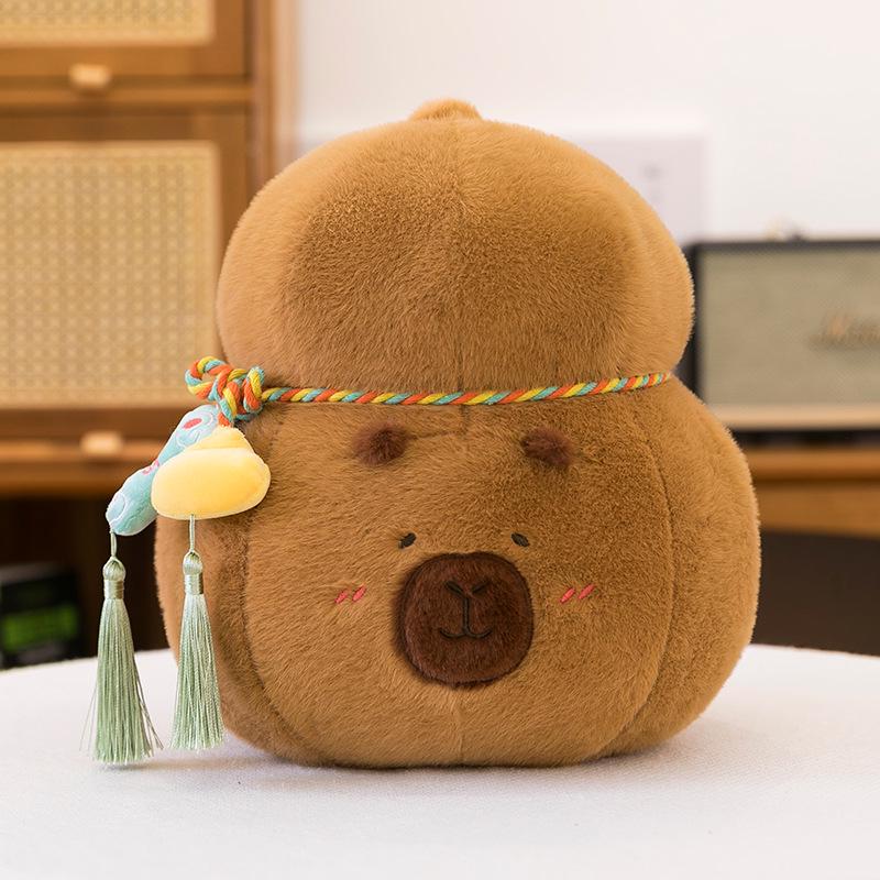 

Capybara Treasure Plush Pillow - Fortune & Prosperity Doll for Backrest and Birthday Gifts 25cm (0.25kg) темно-коричневого