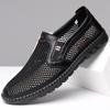 Summer new mesh shoes breathable men's soft leather shoes Doudou casual shoes one-pedal shoes