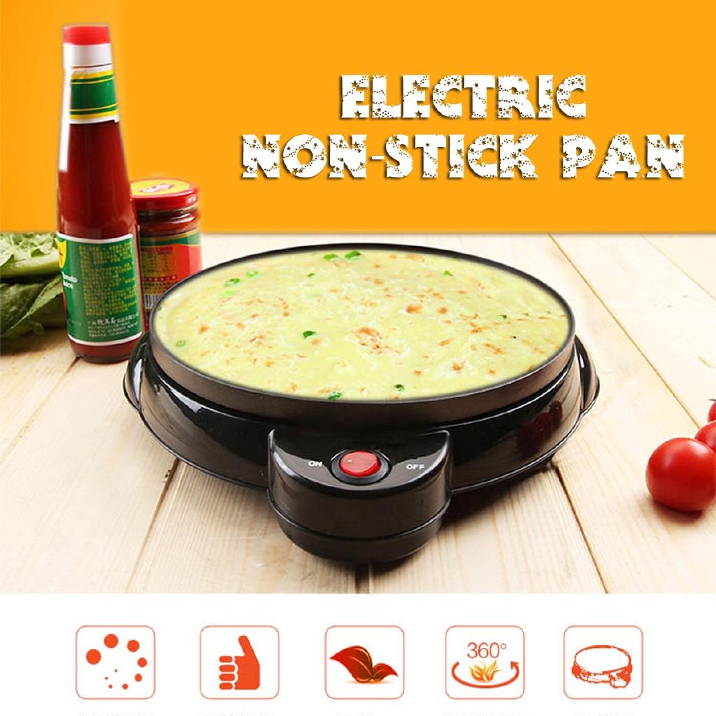 220v 650w Cooker Cooking Pan W/ Egg Baking Tool Electric Non-stick Pancake Pizza Making Machine