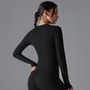 Women's Double-Sided Brushed Long-Sleeve High-Elastic Sports T-Shirt