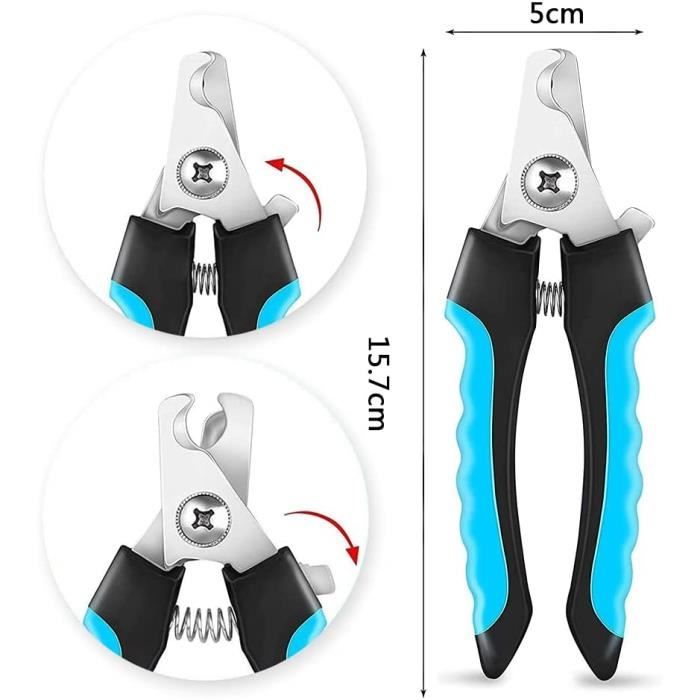 2 In 1 Cat Nail Clippers, Dog Nail Clippers and Stainless Steel Nail File for Animals Grooming Nail Clippers - A15 Grip Device