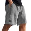 Men's Elastic Waist Tie Solid Color Casual Sports Shorts