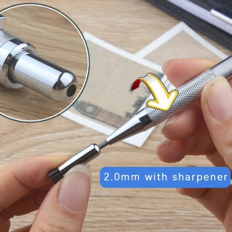 Automatic Pencil with Leads HB Pencil Refills Metal Mechanical Pencil for School