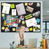 Large Cork Board Subsitute - 24"x24" Bulletin Board - 4 Pack Black Felt Board for Home&Office Wall Decor with Noise Reduction
