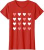 Retro Heart Valentines Day Vintage Lover Present Gift Ladies' Crewneck T-Shirt