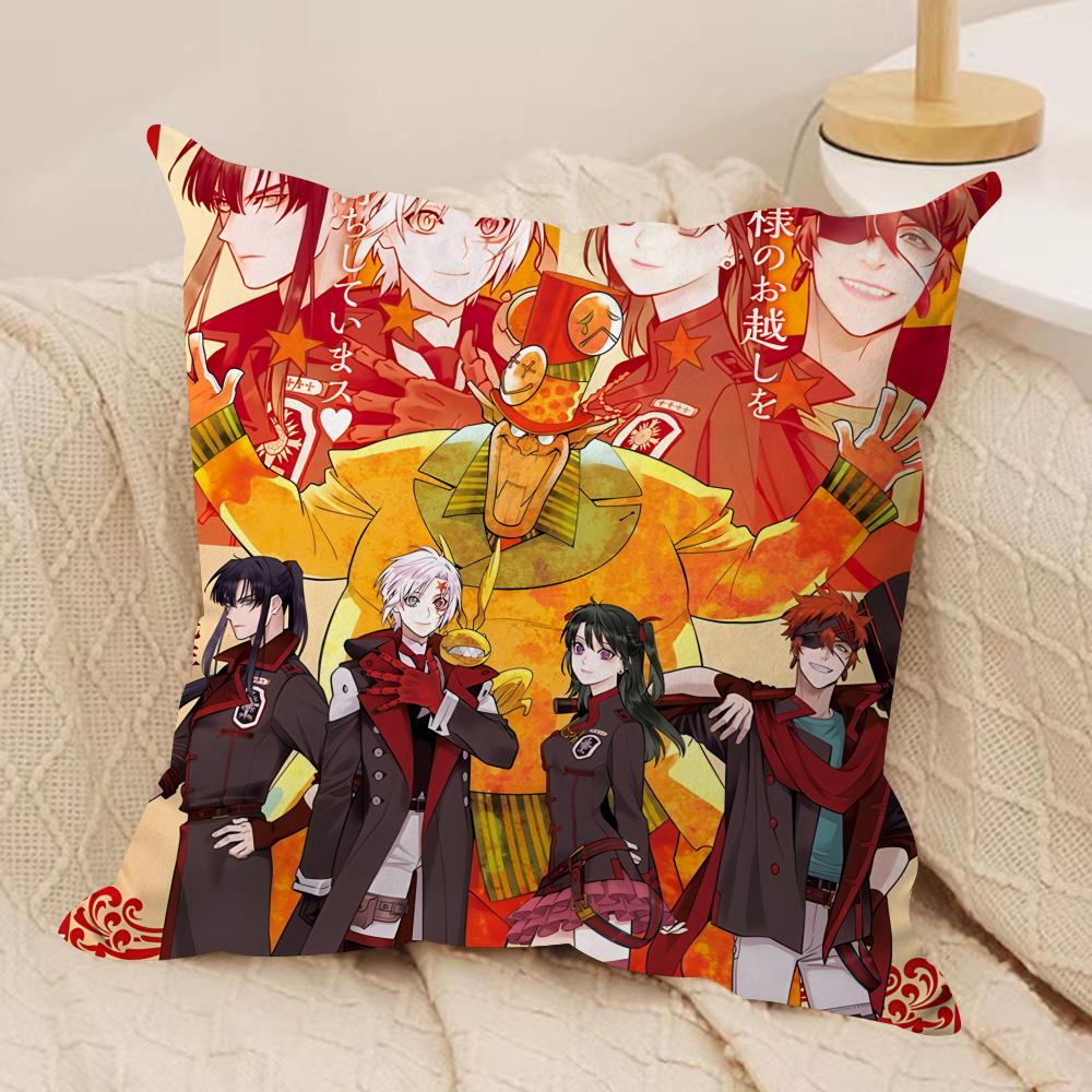 DDGray Mman Anime Cushion Cover Silky Short Plush Invisible Zipper Dustproof Sofa Pillow Case For Home Decor