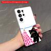 2DFlat Samsung Phone Case Cute Cats Hanging On Laundry Line Phone Case Applicable To Galaxy S23 S24 S25ULTRA S26 A12 A14 A15 A16 A54 A55