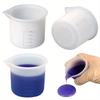 4pcs/set 50ml 100ml Silicone Measuring Cup Transparent with Scale Food-Grade Separating Cups DIY Cake Epoxy Resin Jewelry Making Tools