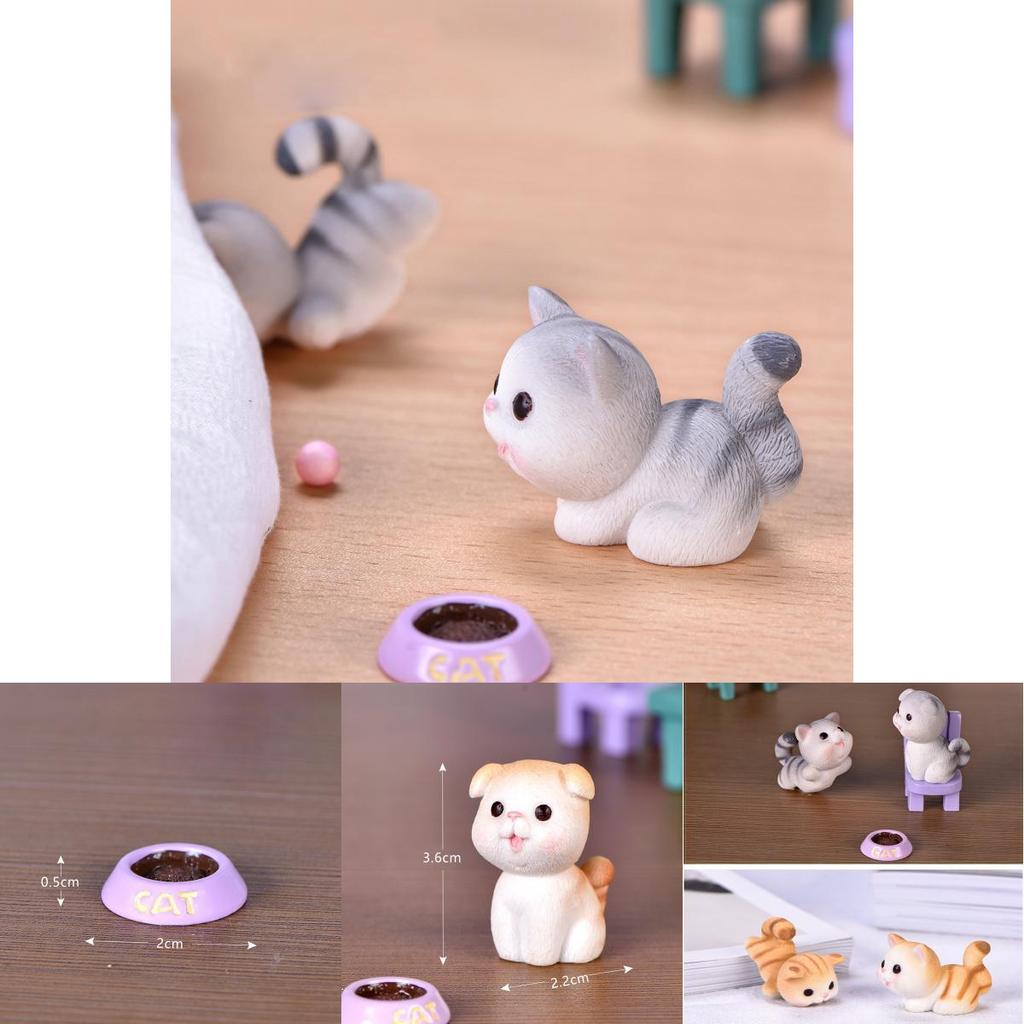 Adorable Mini Cat Figurines Model Pet Doll Featuring Exquisite Craftsmanship For Home Dcor