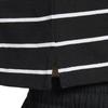 Nike Sportswear Small Logo Embroidered Color Block Striped Comfortable Casual Short Sleeve Polo Shirt Women Polo Shirts Black HM4649-010