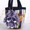 Ornament Key Ring Fluffy Toy Doll Plush Bunny Keyring Rabbit Fur Keychain Plush Bunny Keychain