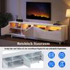 TV Schrank TV Lowboard Hochglanz Weiß 70 Zoll Fernseher, TV Ständer 4 Türen, Schranktür aus gehärtetem Glas, TV Möbel Wohnzimmer Schlafzimmer