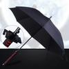 8 Bones Anime Umbrella with Long Handle Windproof Samurai Sword Japanese Ninja-like Sun Rain Straight Beach Umbrella for Gifts