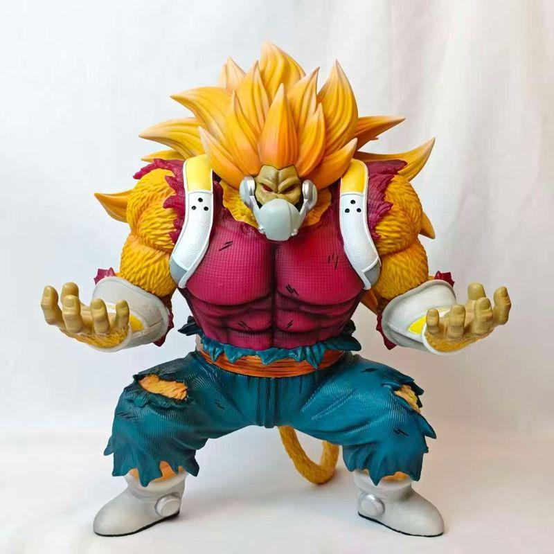 Anime Dragon Ball Z Saiyan Cumber Golden Great Ape 31cm Action Figures With Removable Mask Statue Desktop Ornament Figure Gift