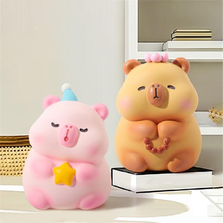 Medium Sized Piggy Banks for Children Resins Kapibara Animal Shape Money Coin Banks for Saving and Desktop Decoration