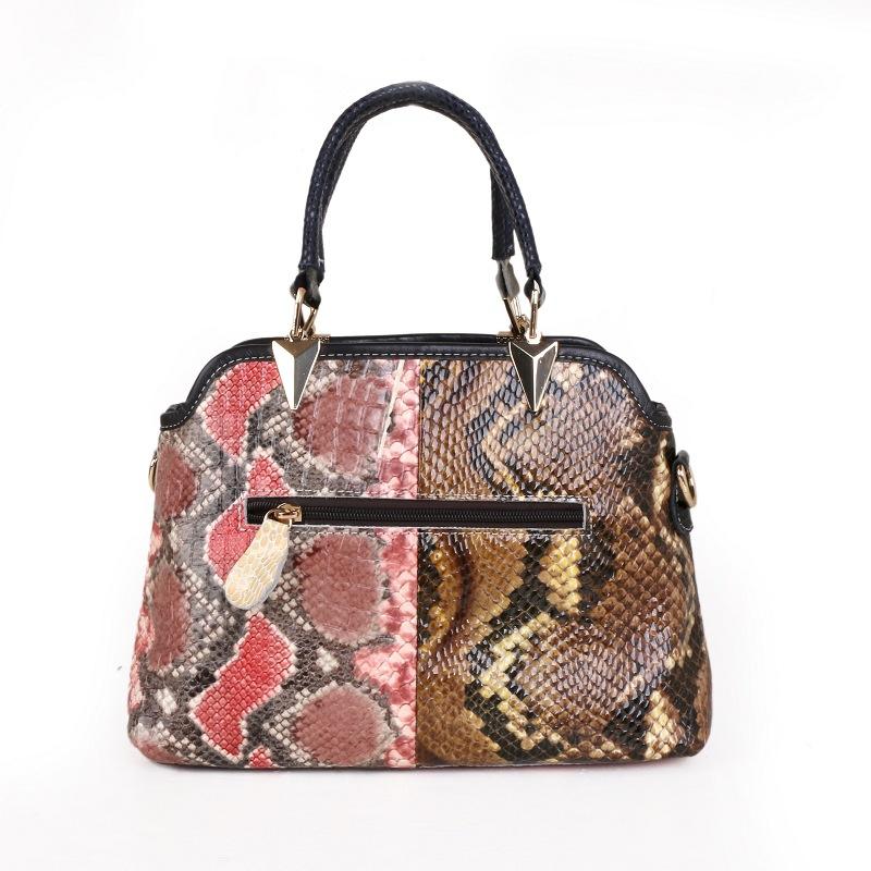 Bag Women'S Messenger Bag Crocodile Pattern Women'S Bag Portable Broken Leather Color Matching Large Capacity Shoulder Bag Sheepskin Bag