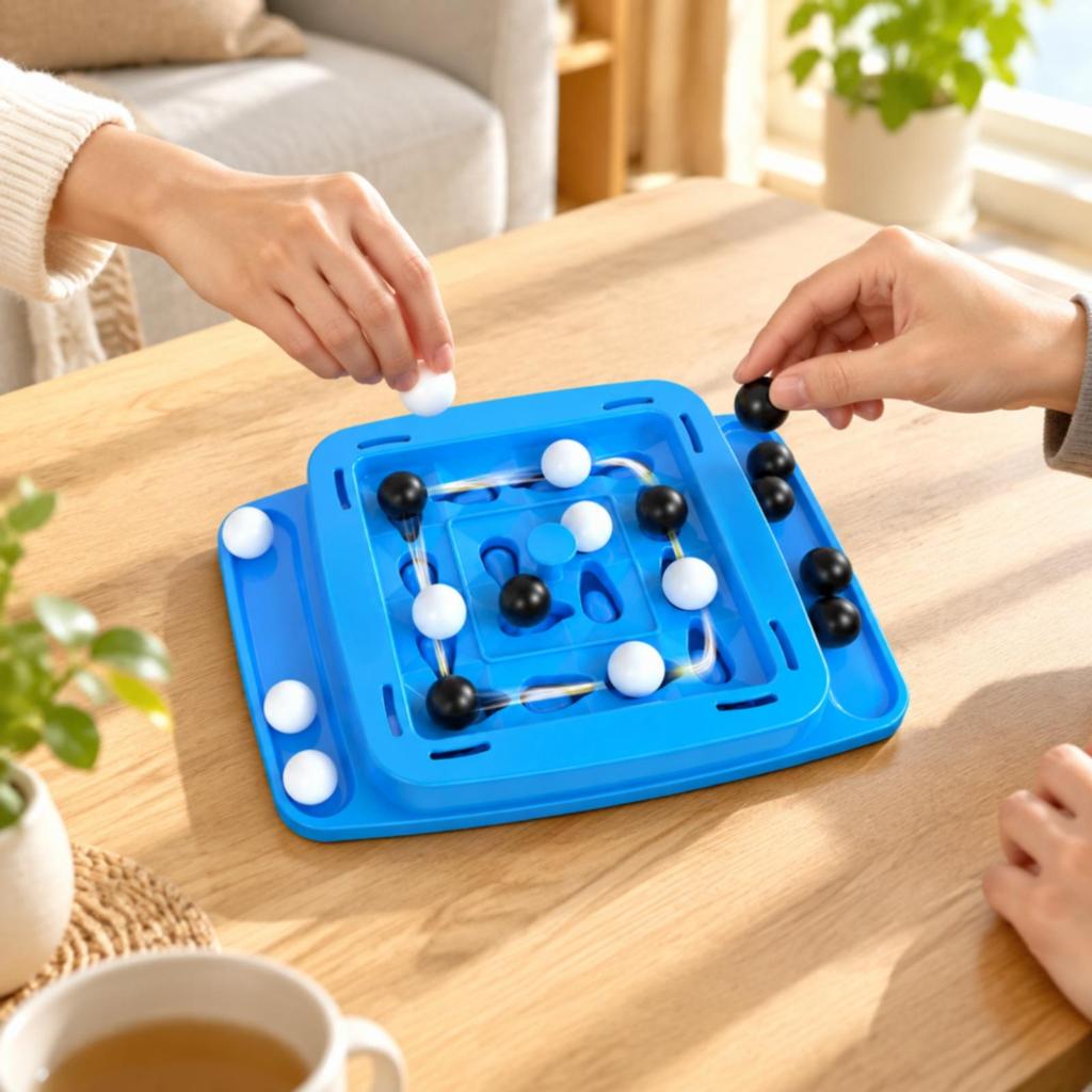 Rotating Fourin1Row Game Board TwoPlayer Set FamilyFriendly for Families, Adults,