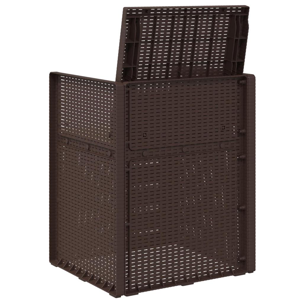 Garden Dining Chairs 2 pcs Brown and Cream PP