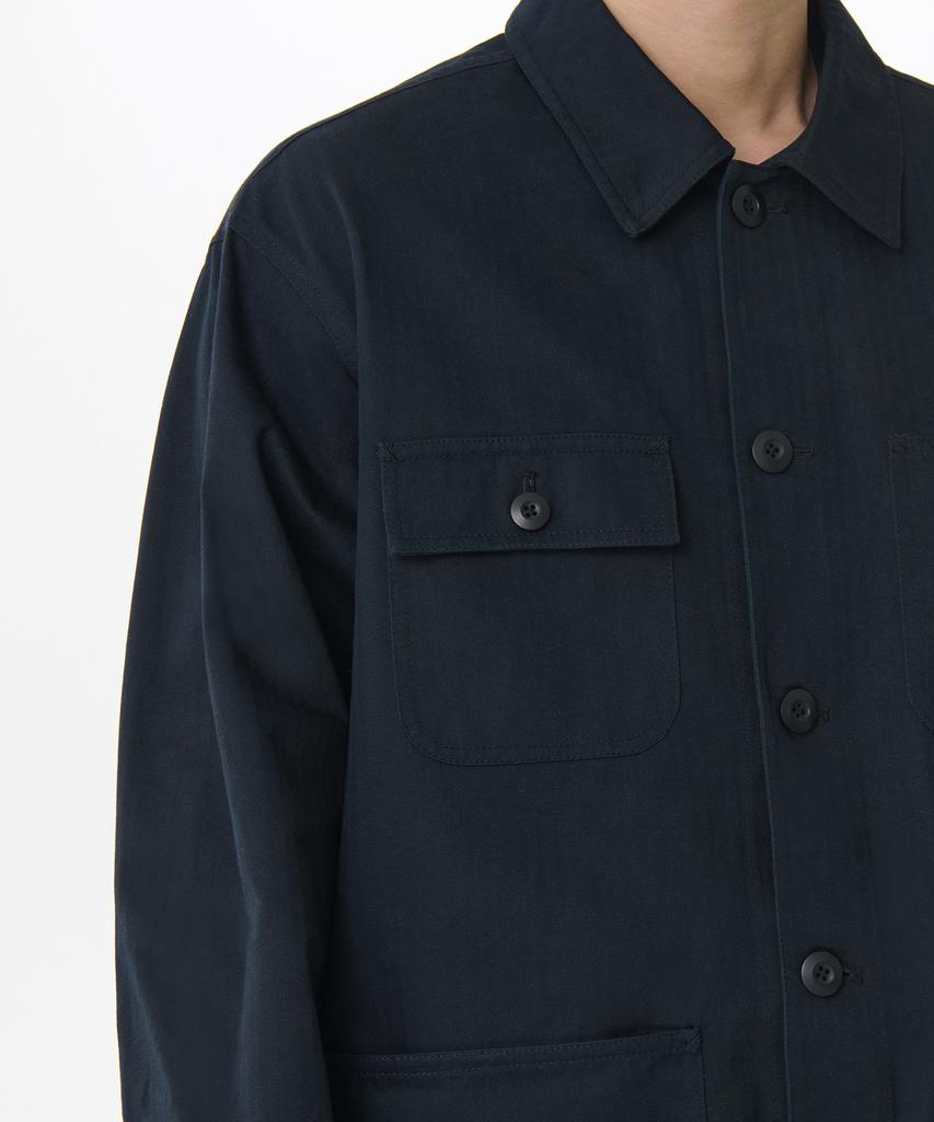 Musinsa Standard Cotton Herringbone Chore Jacket [Navy]