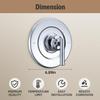 Replacement for Moen T2901 Gibson Posi-Temp Valve Trim Kit, Shower Lever Handle, Chrome