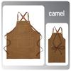 Waterproof Oil-Resistant Canvas Apron for Kitchen and Coffee Shop - Durable, Dirt-Resistant, Plain Color, Custom Logo Available