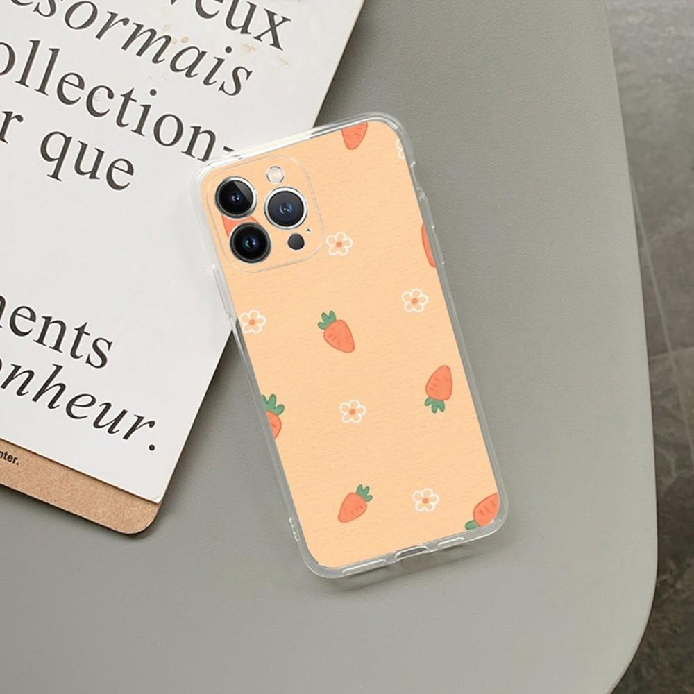 Cute carrots paint Phone Case For iPhone 15 14 13 12 11 Pro Max XS X XR SE 2020 6 7 8 Plus Mini Protective Shell