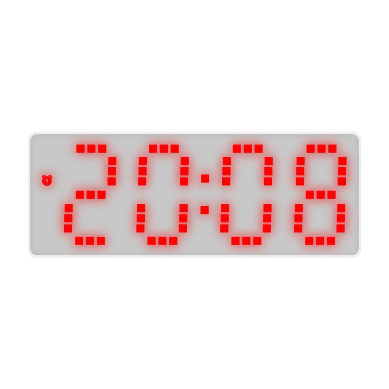 LED Electronic Alarm Clock Simple Style Clock Battery Plug-in Dual-purpose Clock Time 0712