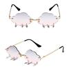 Stylish Cloud Lightning Sunglasses for Girls Boys Photo Props Travel Hip Hop Sunglasses Frameless Hip Hop Glasses