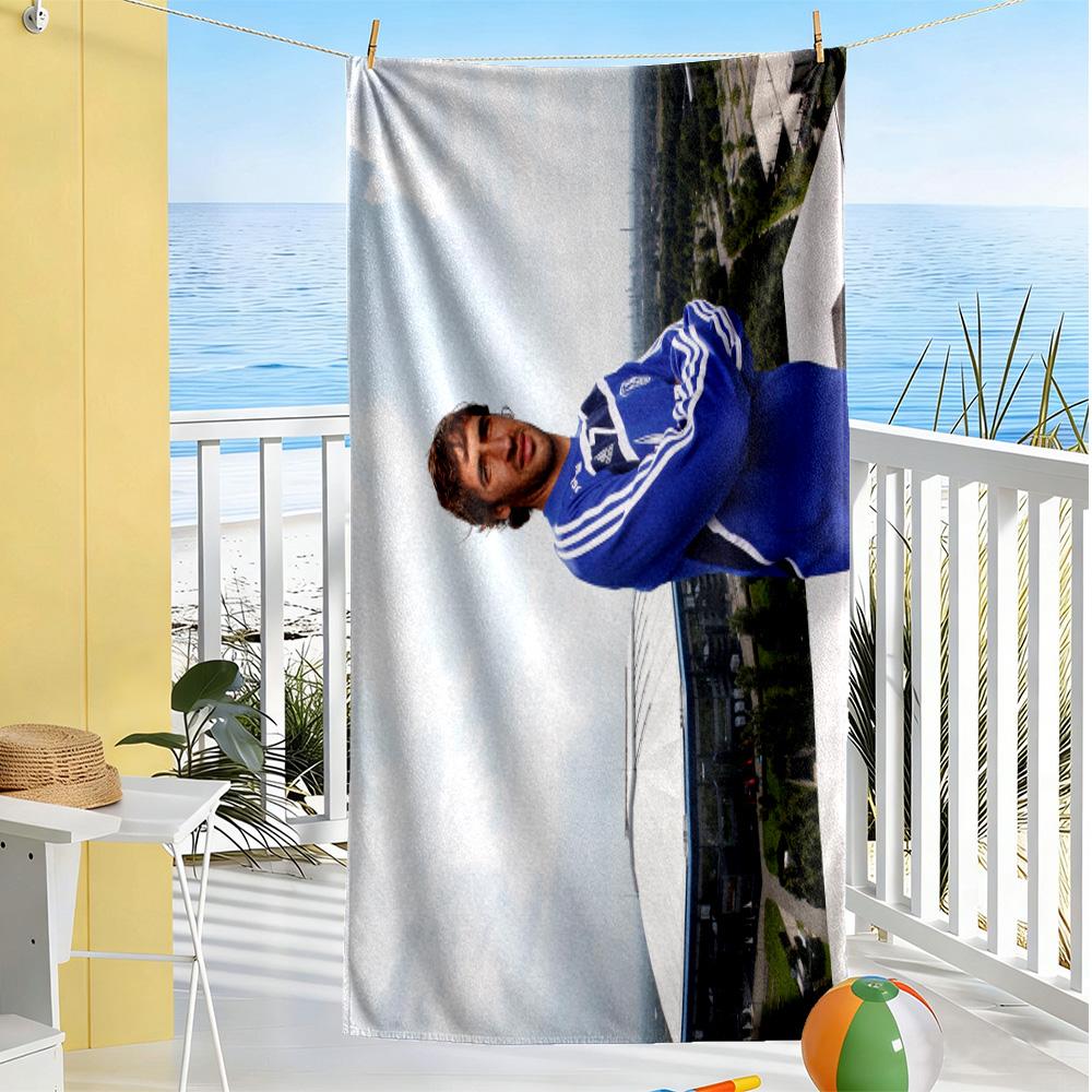 Football Player Rooftop Stadium. Beach Towel High Absorbency & Quick-Dry Comfortable Lightweight