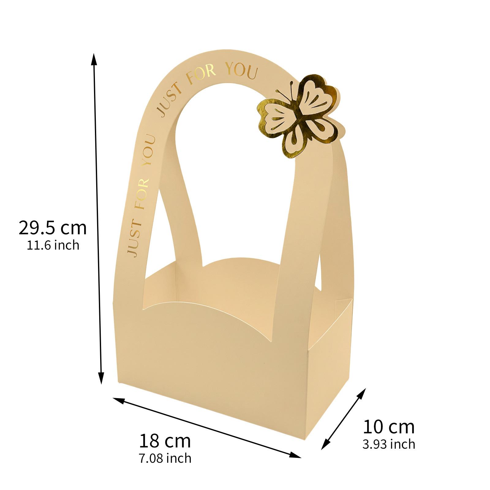 

10PCS Butterfly Portable Flower Box Gift Boxes Rose Packaging Wrapping Paper Bag Flower Shop Wedding Valentine s Day Gift 29.5X18X10CM