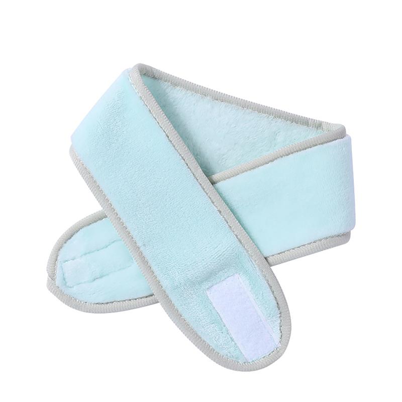 Flannel Headband Double Sided Stretchy Solid Color Head Wrap Hair Bands With Magic Stickers (9 X