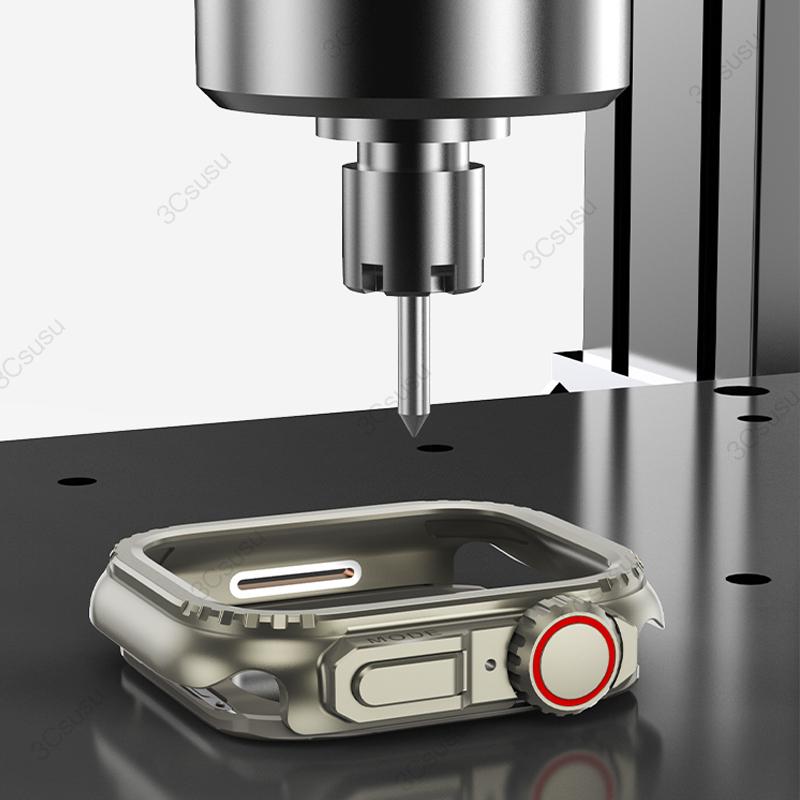Metall-Stoßfängergehäuse für Apple Watch 45 mm 44 mm Schutzrahmenabdeckung für iWatch Serie 9 8 7 6 5 4 SE Wechsel zu Ultra 2 49 mm