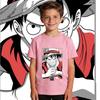 One Piece Luffy Anime Print Cotton T Shirt for Boys and Girls Kids Summer Casual Short Sleeve Soft Breathable Top