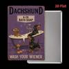 Vintage Dachshund Metal Sign 8x12 Inch Classic Short Legged Dog Wall Art Unique Home Bathroom Decor