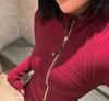 Giacca da Yoga Lu Family Defina Slim Fit con Collo Alto, Asciugatura Rapida - Morbida, Spazzolata, Elastica per l'Autunno