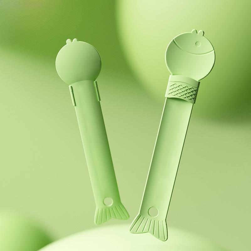 

Pet Feeding Spoon, Small Fish Cat Stick, Squeeze Feeder, Pet Food Handle, Cat Supplies, Cat Food Spoon 1pc зелёный