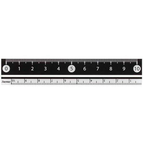

RF black and white ruler 10cm black APJ128B Set of 2 Easy-to-read
