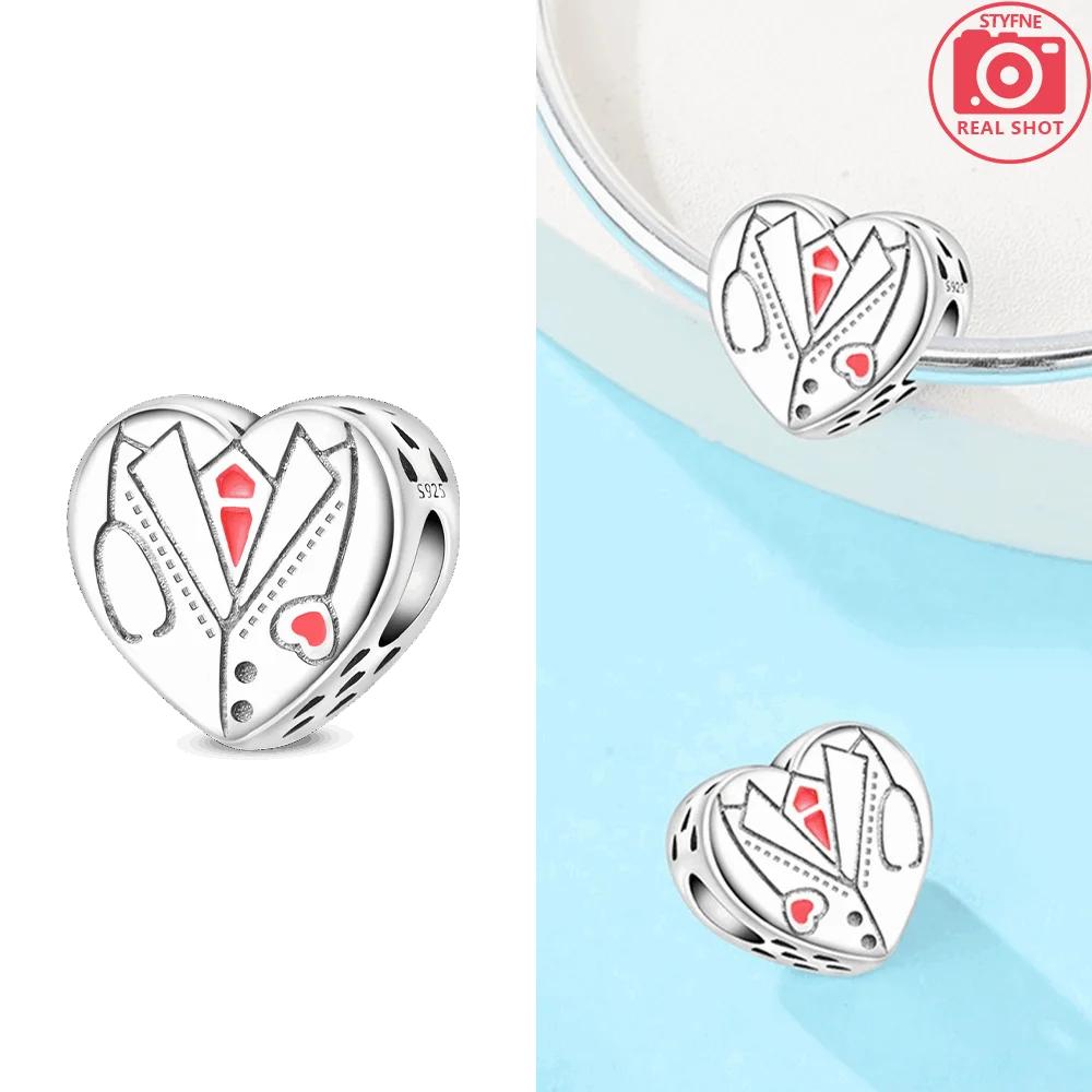 

Teeth Toothbrush Pendant Heart Ambulance Theme Angel Authentic copper Charm Bead Compatible With Bracelets Diy Fine Gift Women Jewellery