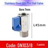 304 Stainless Steel Sanitary Mini Ball Valve, Internal/External Thread, High Pressure, 1/8"-3/4" Sizes, Open Pagoda Design