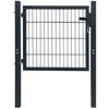 VidaXL 2D Garden Gate (Simple) Anthracite Steel 106x130 Cm Door 141740