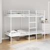 Bunk Bed without Mattress White 90x200 cm Steel