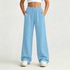 Pantalones de chándal anchos de pierna recta con cintura elástica de color para niñas mayores, para uso casual y deportivo