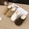 Thick Bottom Inner Height Increase Fluffy Slippers Women Wear New Lazy One Pedal Home Office Cotton Half Drag
