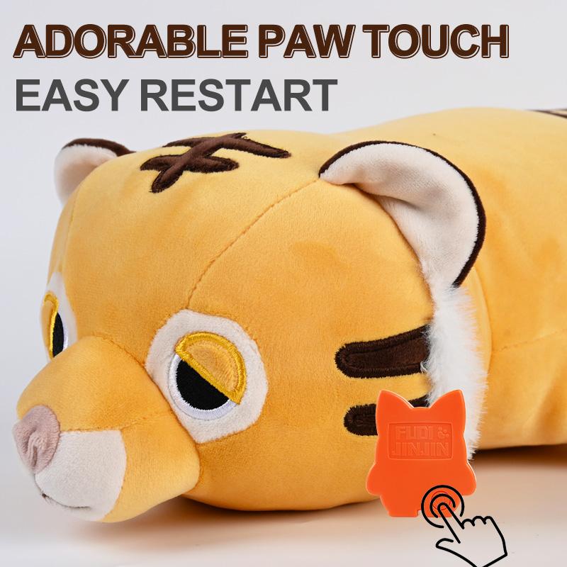 PETFULED Lucky Tiger Welpe Herzschlag Spielzeug. Welpen Herzschlag Spielzeug Hund Stressabbau Beruhigungshilfe Welpen Herzschlag Stofftier