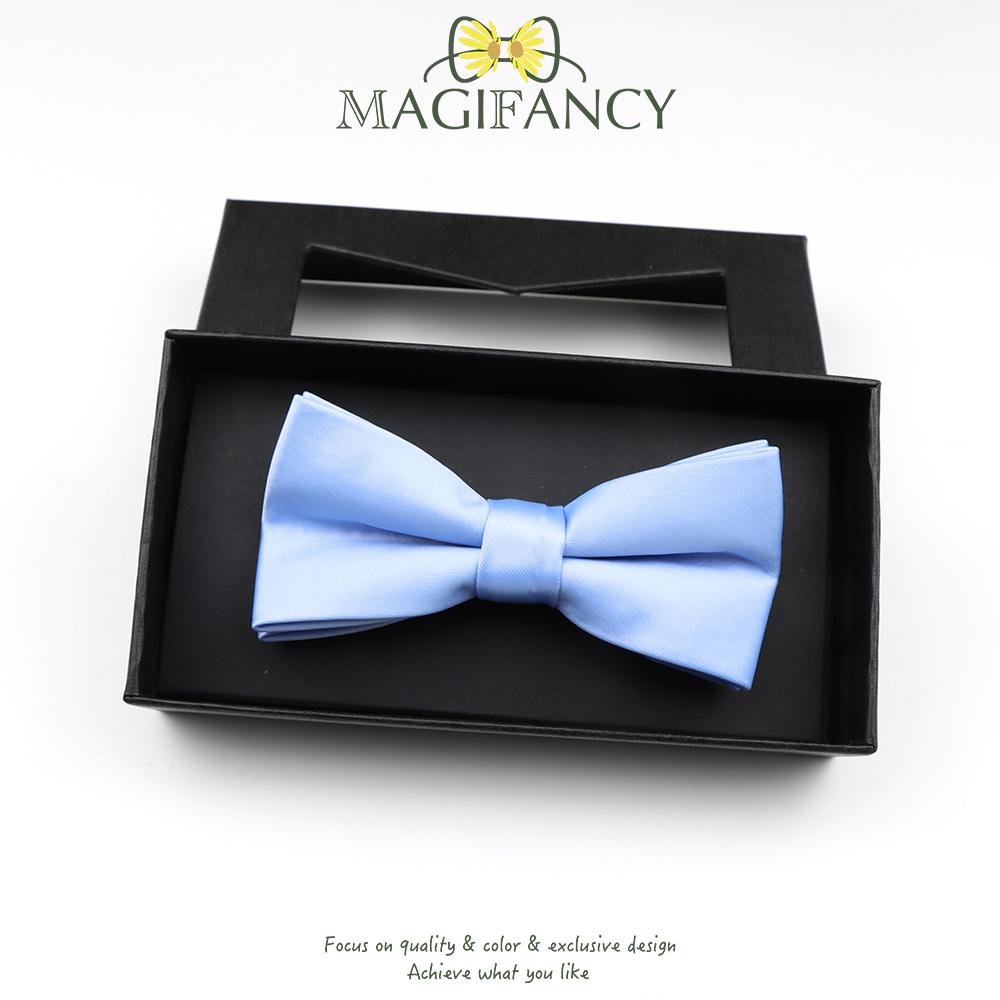Cutie Cadou Papion Luxos Mat Satinat Roz Verde Roșu Lavandă Uni Colorat Copii Petrecere Nuntă Costum Accesoriu Fluture