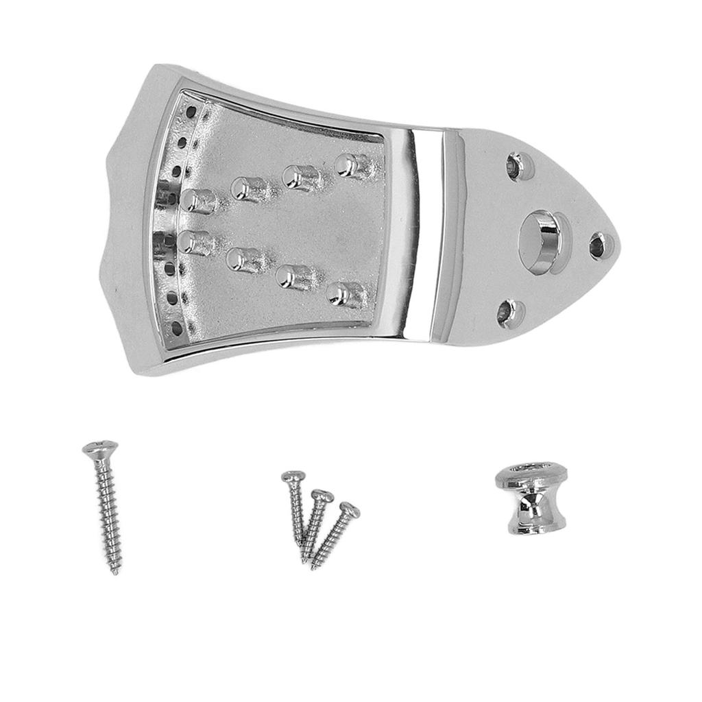 8 String Mandolin Tailpiece with Belt Buckle and Screws Metal Tailpiece Replacement Stringed Musical