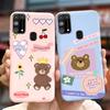 For Samsung Galaxy M31 Case SM-M315F Cute Bear Cartoon Painted Cover Phone Case For Samsung M31 M 31 GalaxyM31 Bumper Soft Funda