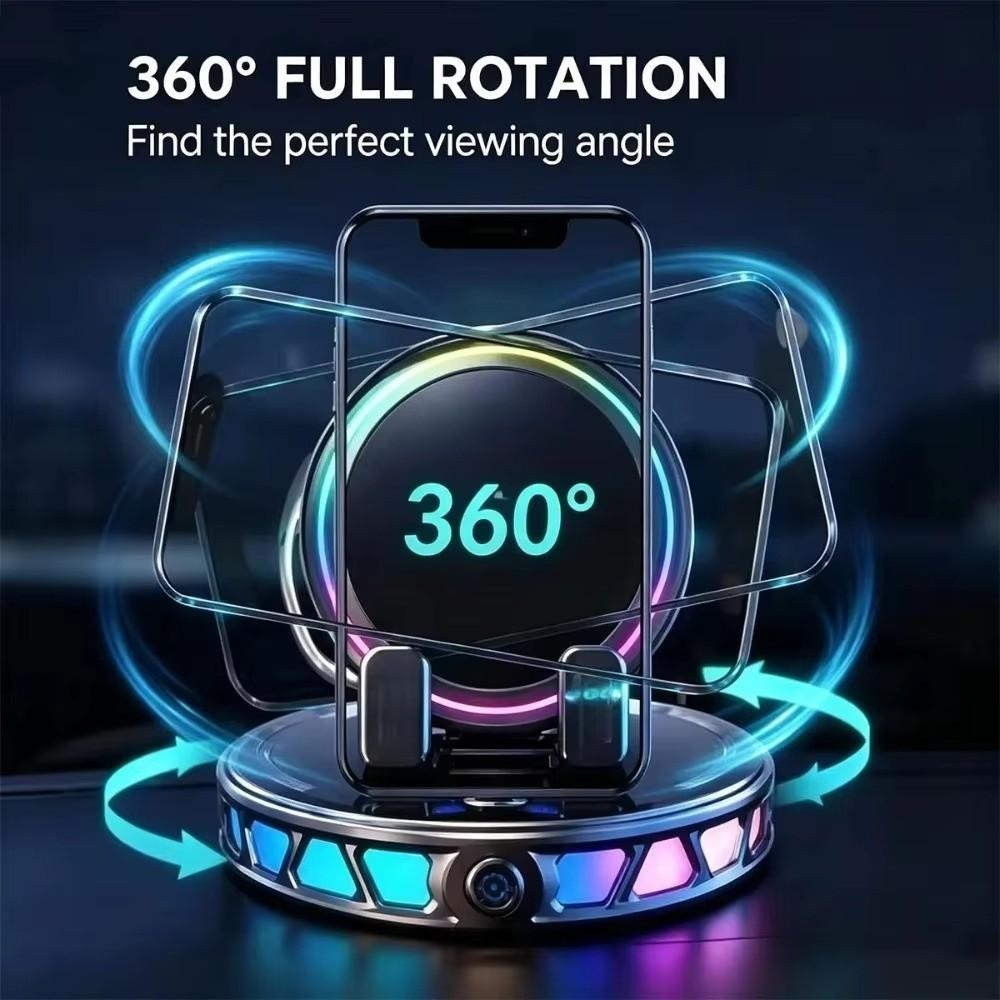 360° Rotation Auto Clamping Phone Holder Electric Car Phone Charger Holder  Car Dashboard
