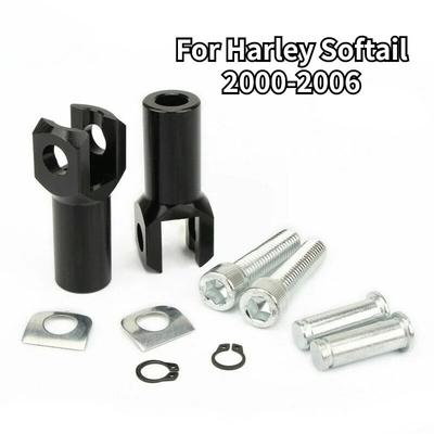 2.25" Beifahrerfußrasten Halterung Fußraste Gabelkopf-Kit für Harley Softail Fatboy Heritage Softail FXST 2000 2001 2002-2006