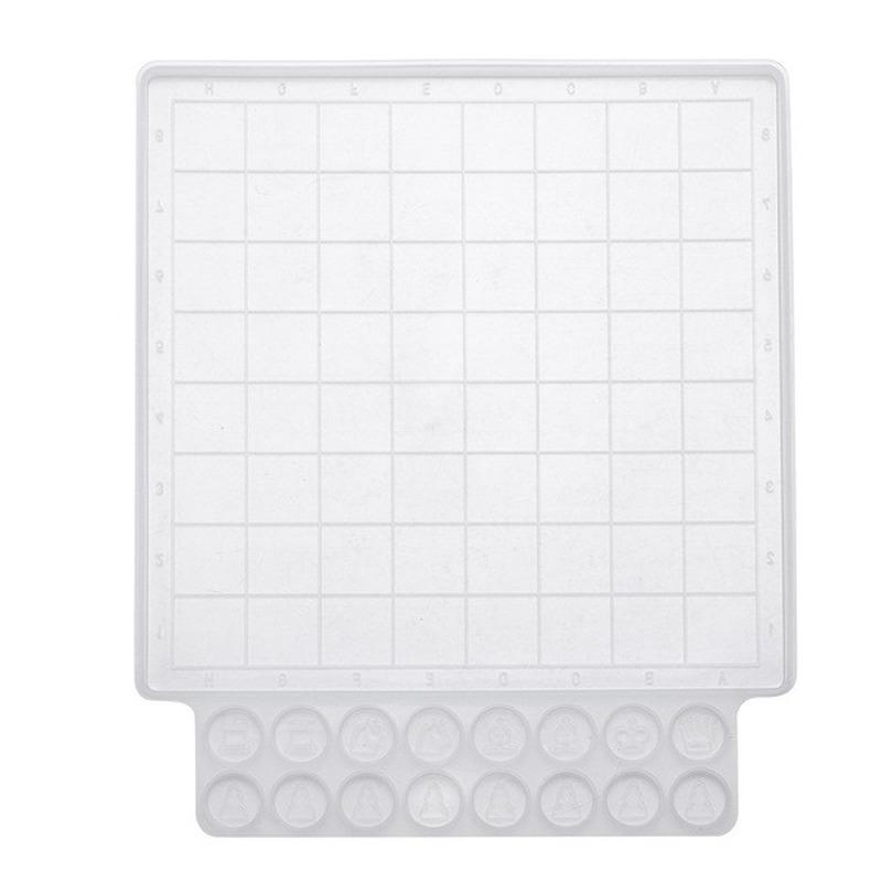 1 шт. DIY силиконовая форма-зеркало из эпоксидной смолы для доски для шахмат и шашек, фигуры для шахмат белый